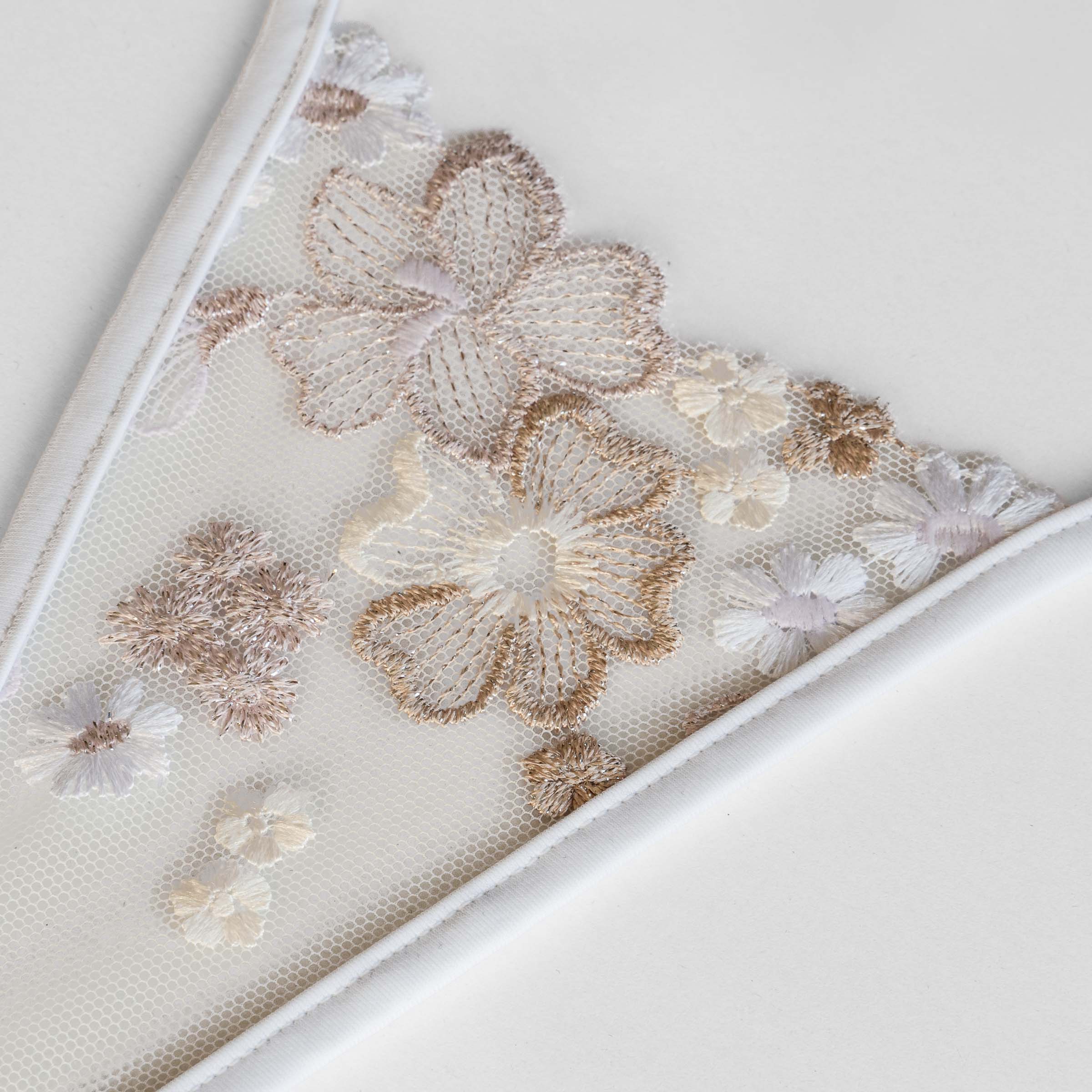 Spitze mit Blumen - weißer String - lace with flowers - white thong