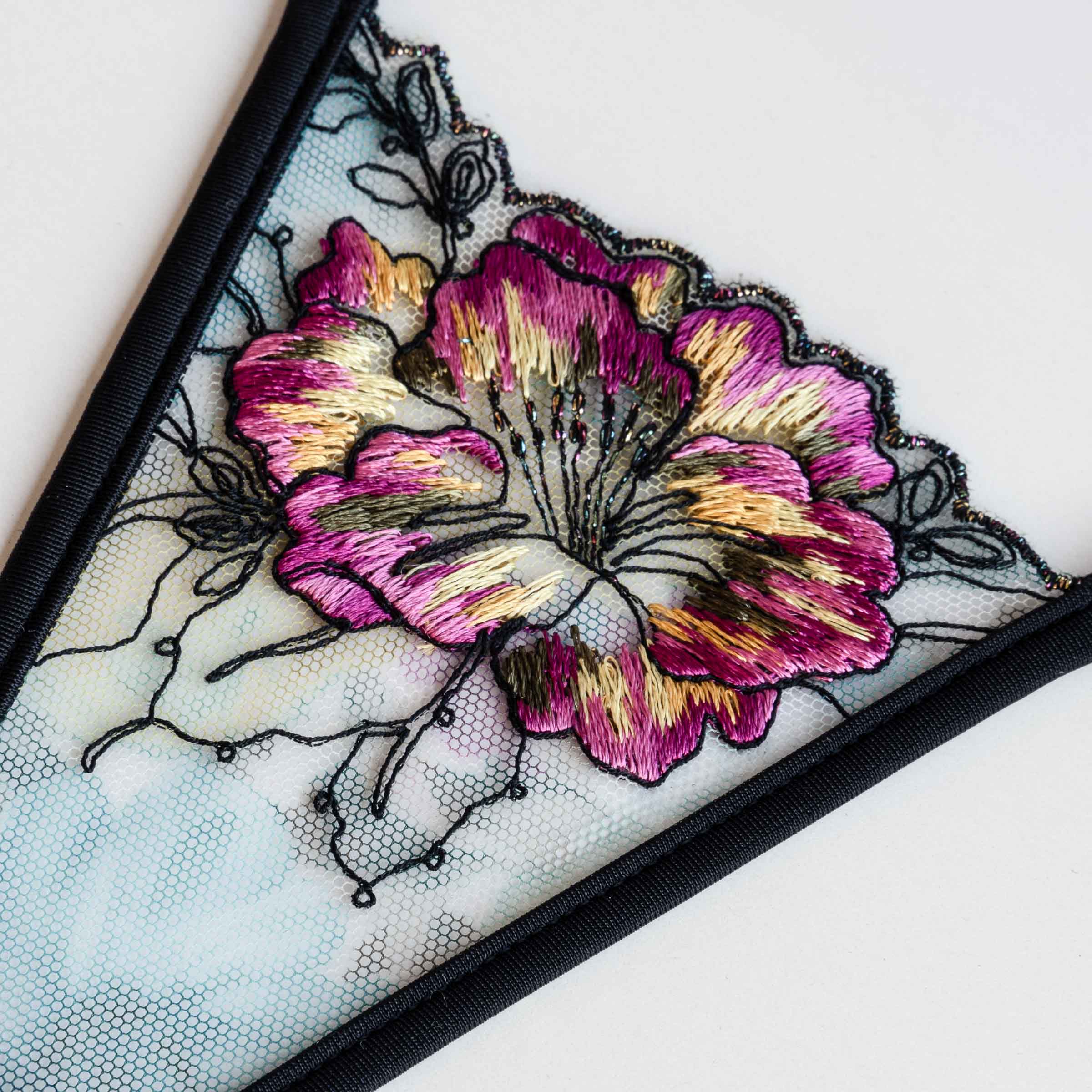bunt Blume Spitze micro String - colorful flower lace g-string
