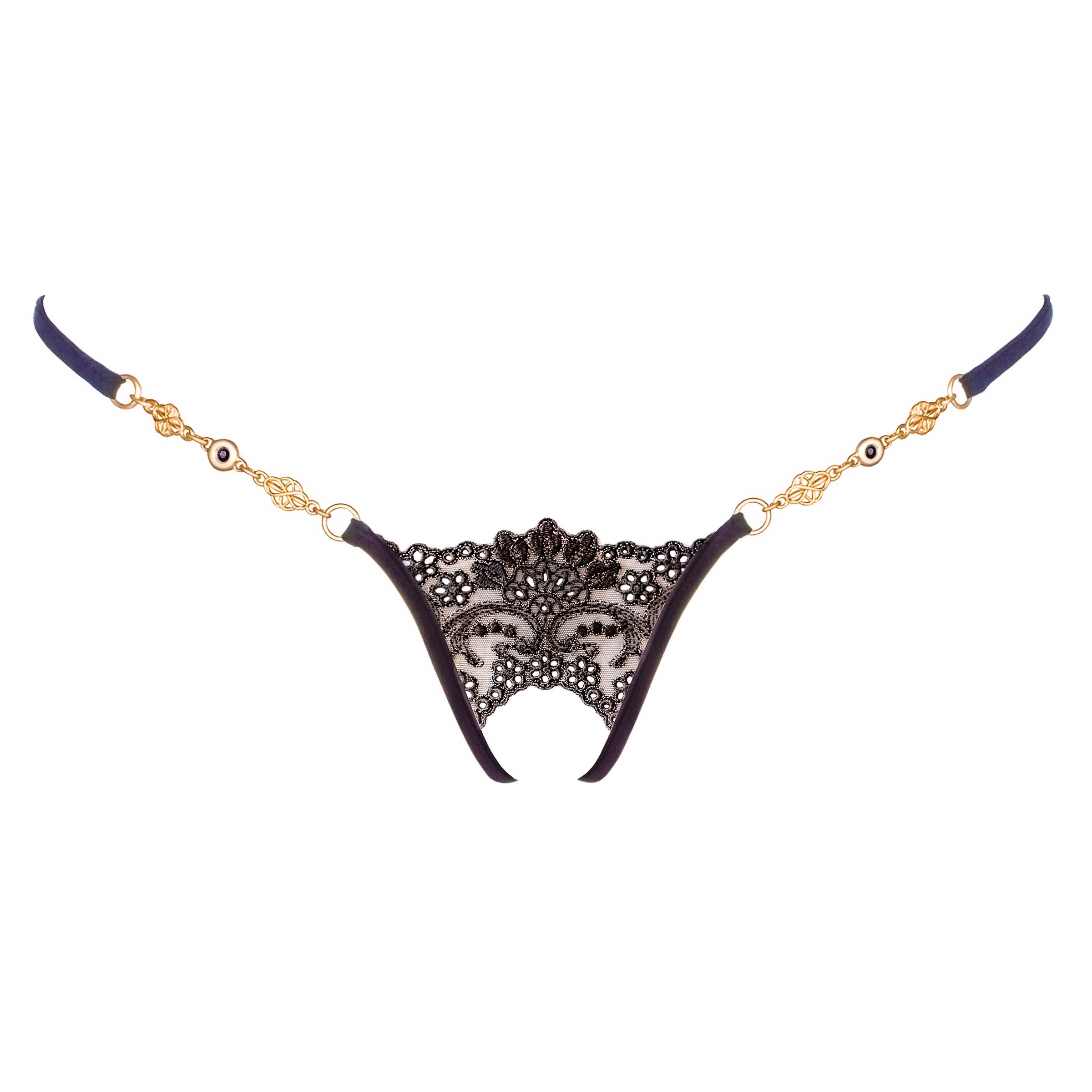 Crotchless panty by Lucky Cheeks - String Ouvert
