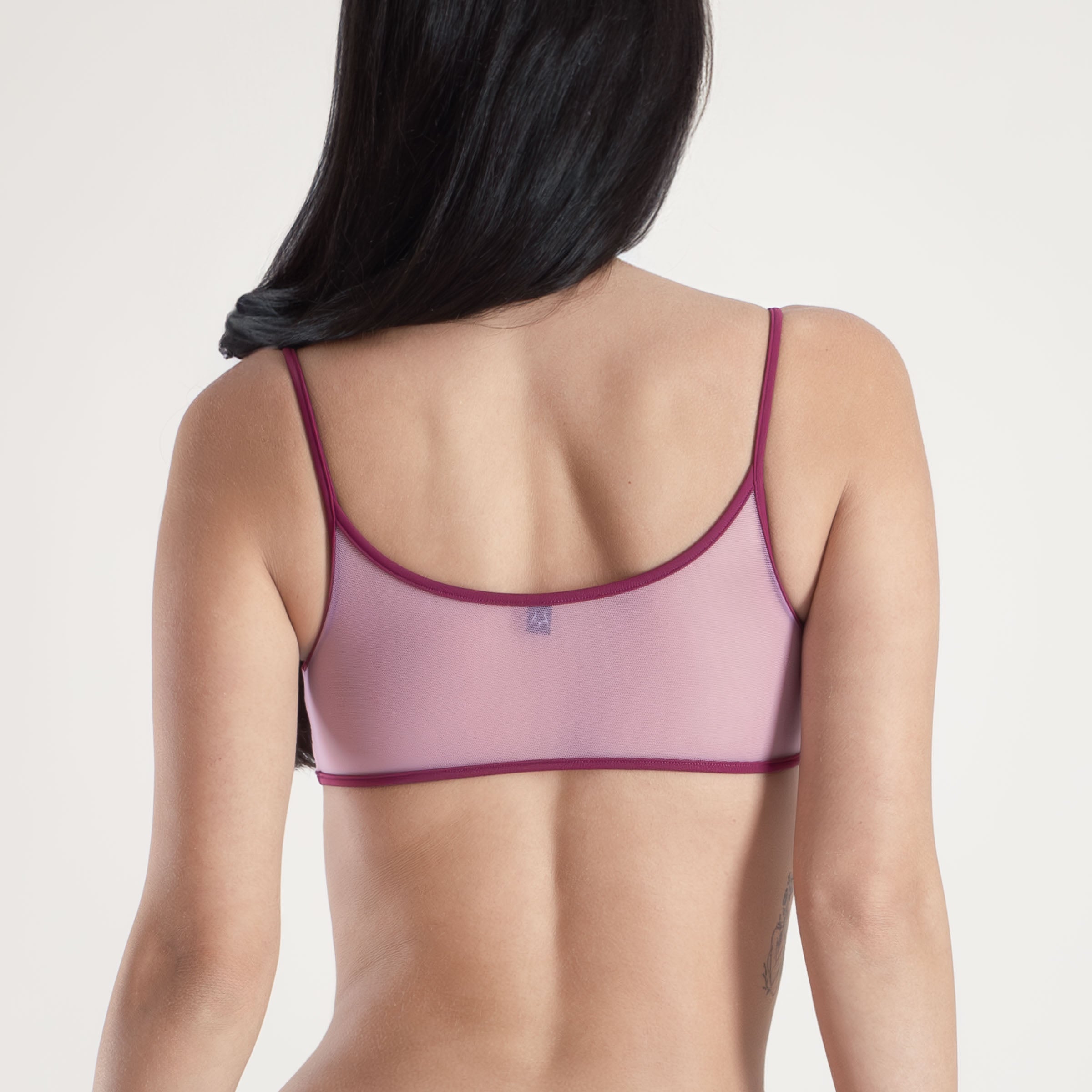 Transparent Bralette Top purple - Lucky sexy Dessous - see through bra top - sheer lingerie