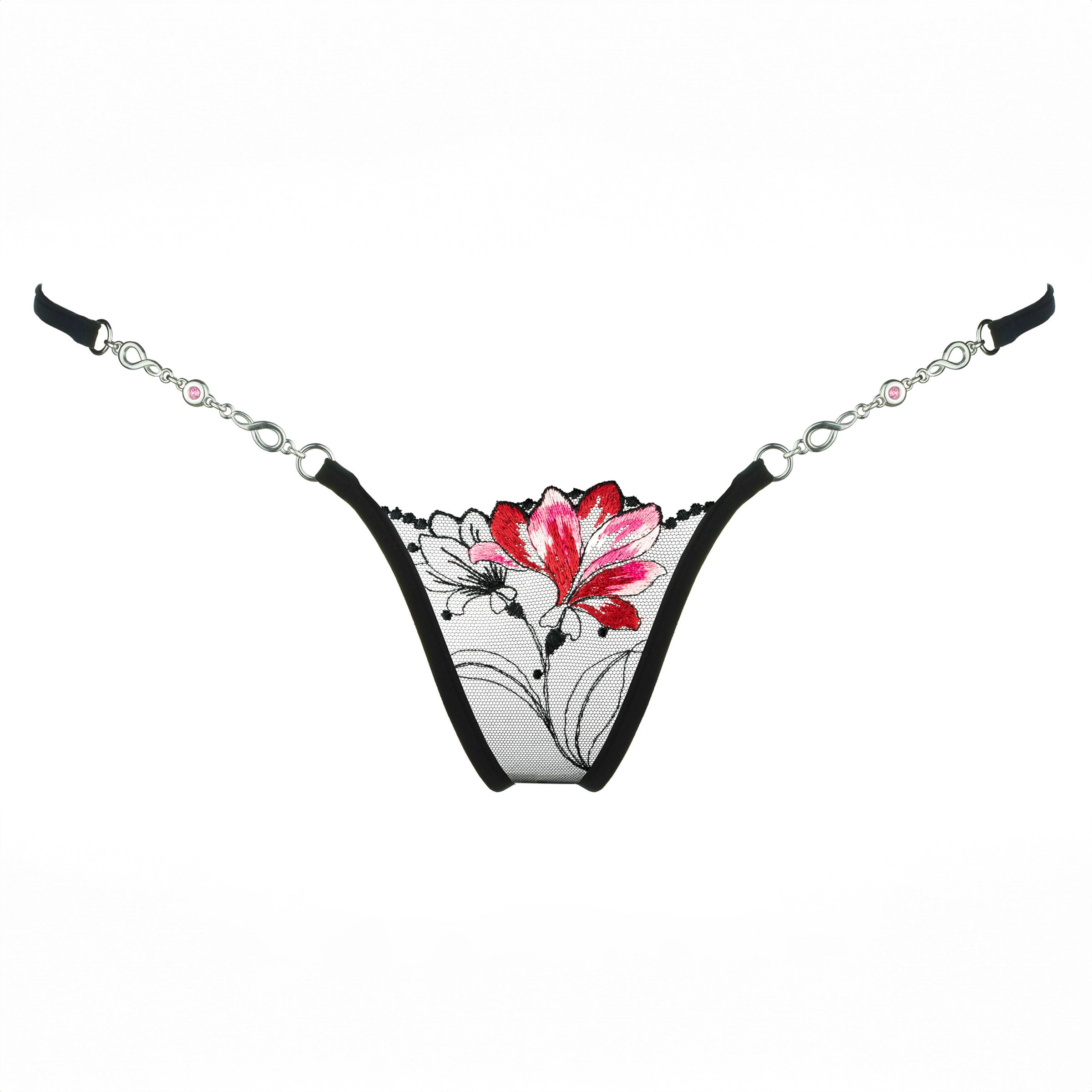 Transparenter G-String schwarz - Lucky Cheeks micro Dessous - Sheer black Mini G string - Lucky Cheeks see through lingerie