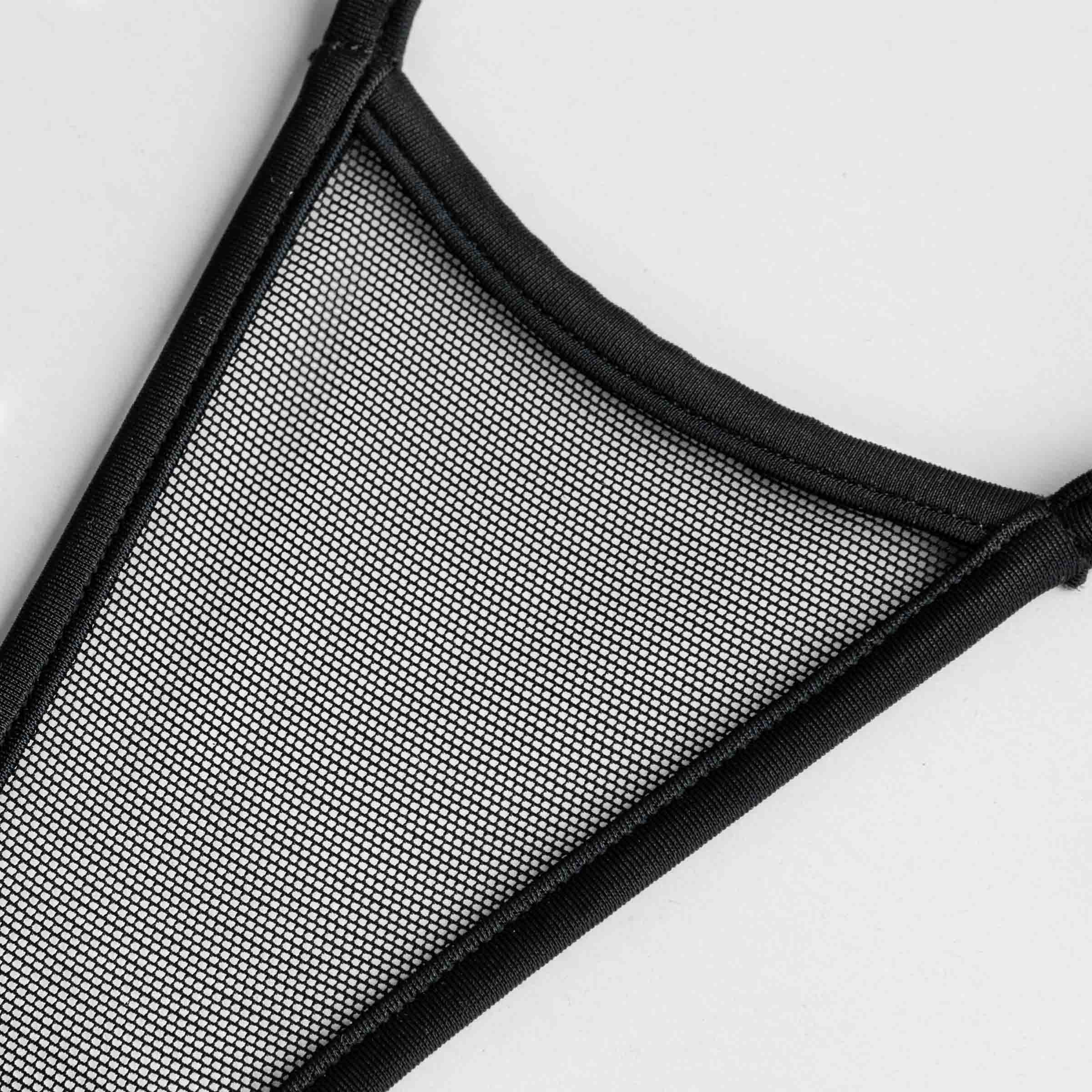 transparent Micro String schwarz - see through black thong