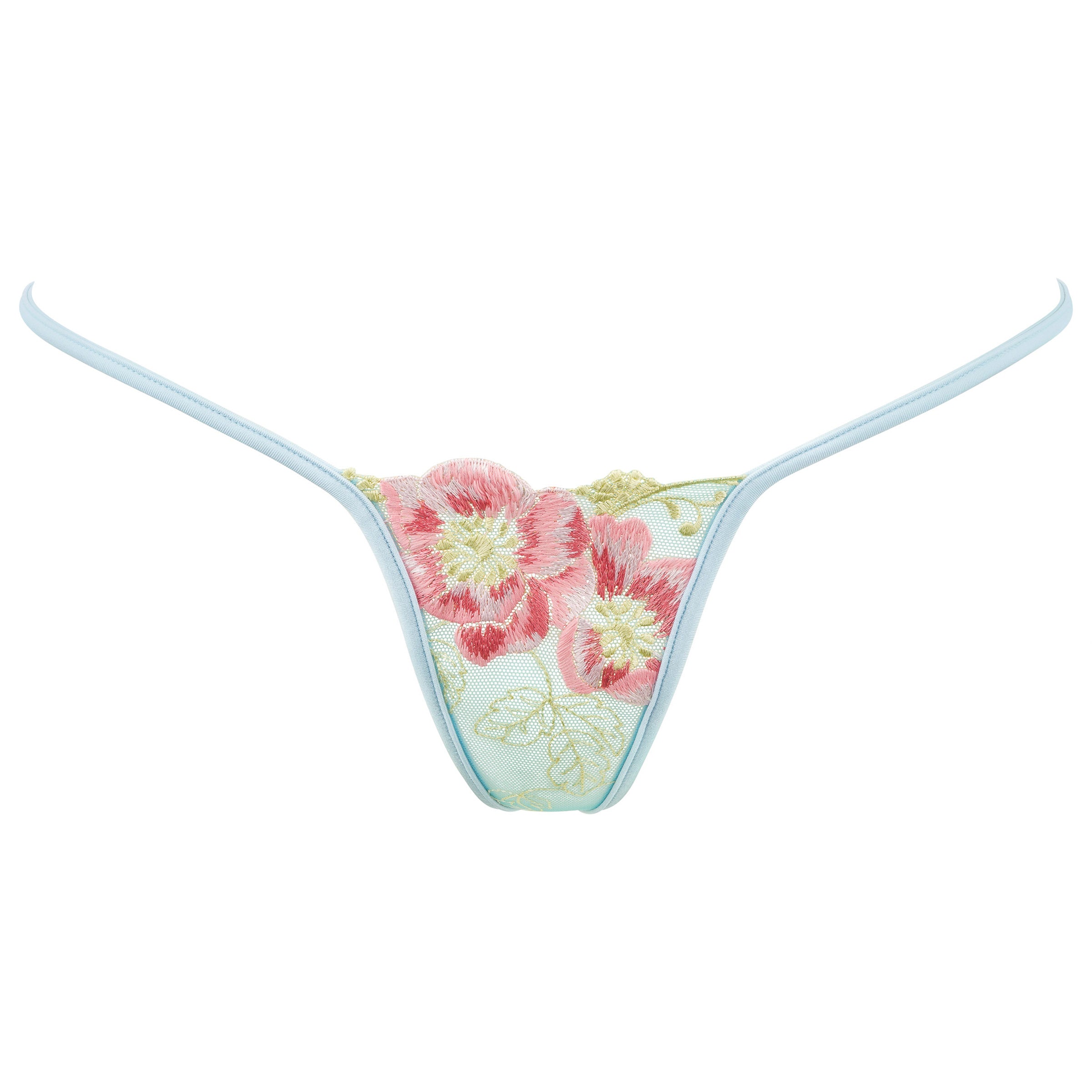 Blauer transparenter sexy String von Lucky Cheeks