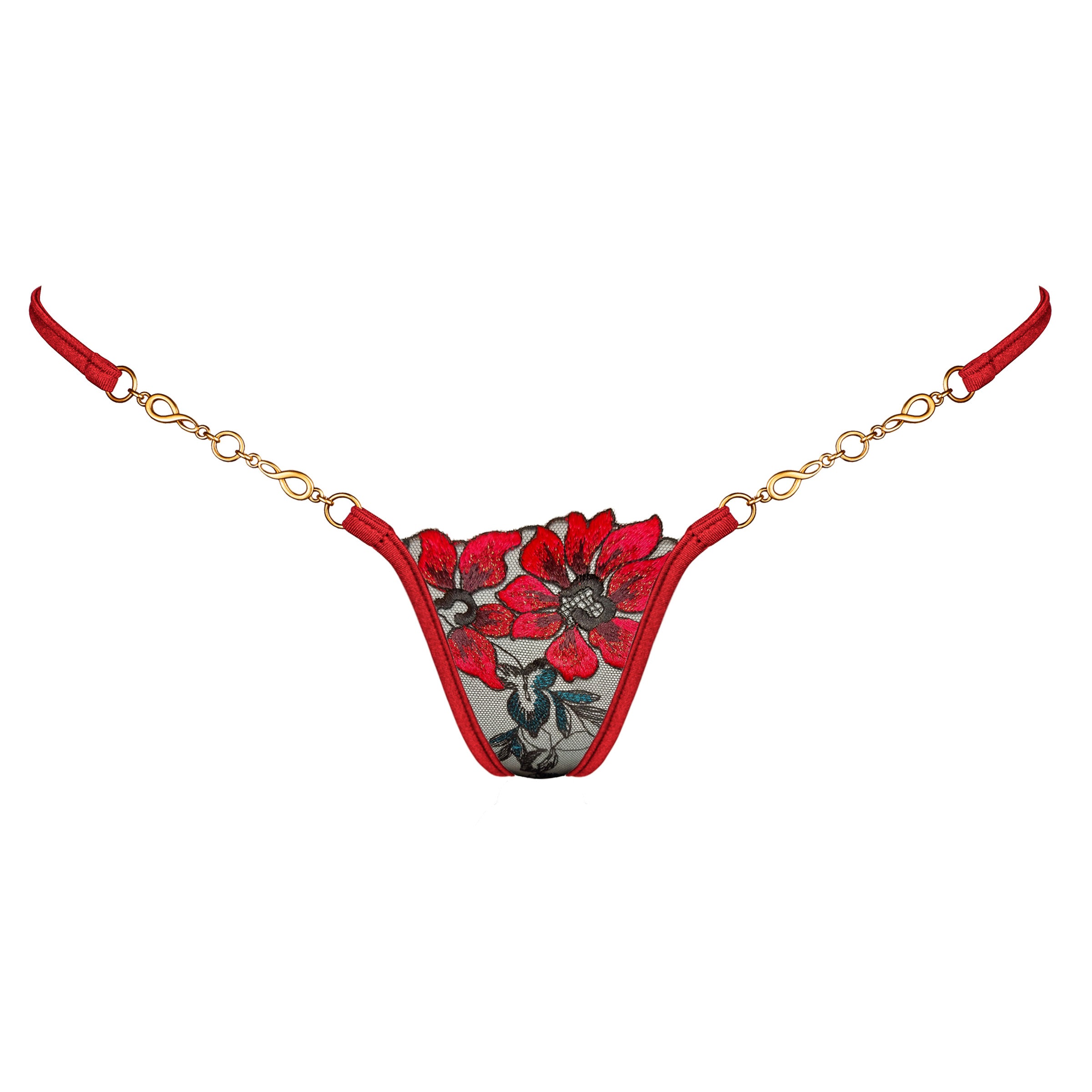 Christmas Flower - Red - Luxury Mini V-String