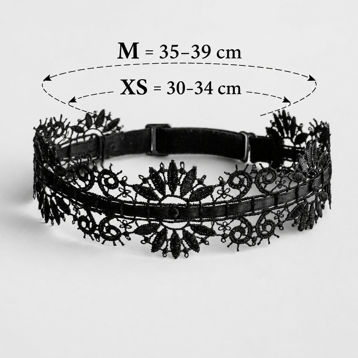 choker spitze schwarz Abmessungen