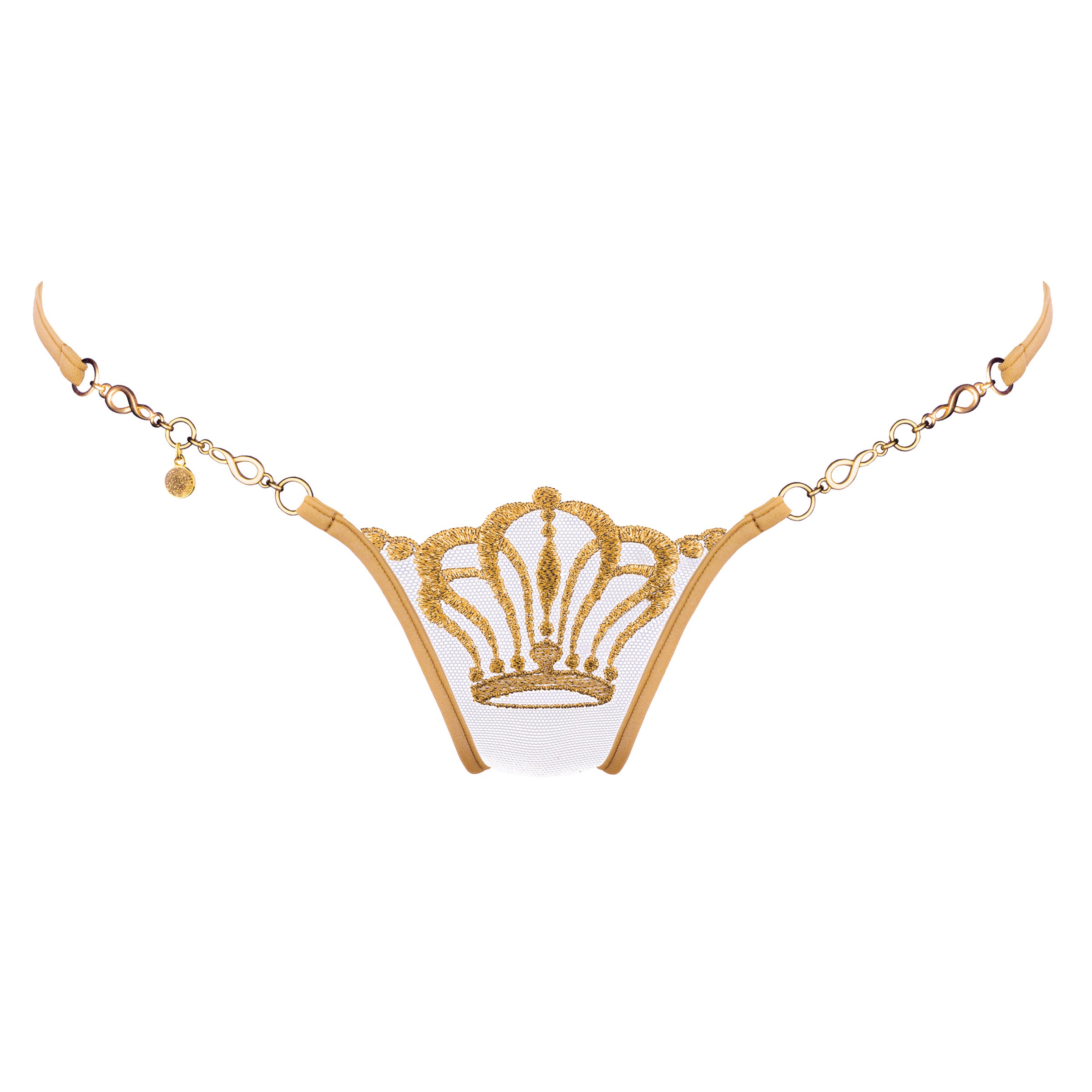 Queen of Love - Gold - Luxury Mini G-String